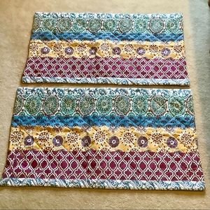 Pillow Shams quilted Pair RT 1916 NY, king 20x36” bold colors New